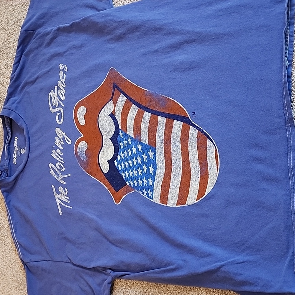 The Rolling Stones Blue‎ Tongue T-Shirt Size 0X/1X